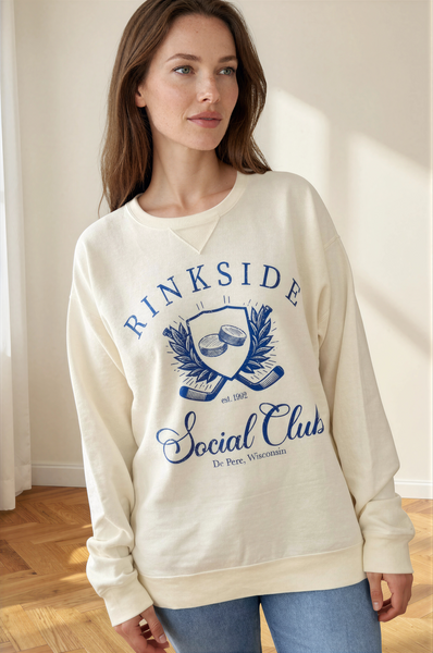 Rinkside Social Club Garment Dyed Crewneck (De Pere)