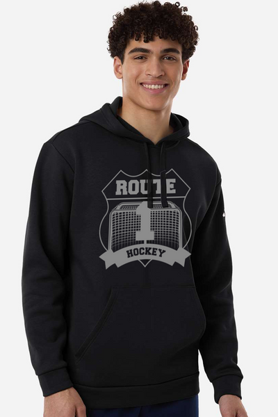 Unisex - Route 1 Adidas Cotton/Poly Hoodie - Black/Grey