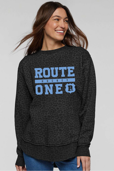 Route 1 Varsity Crewneck - Leopard