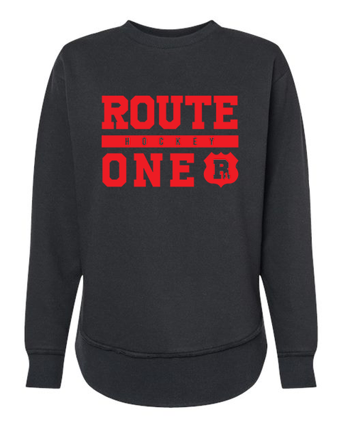 Route 1 Varsity Crewneck - Black
