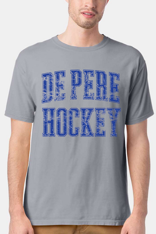 De Pere Hockey Garment Dyed SS Tee - Grey