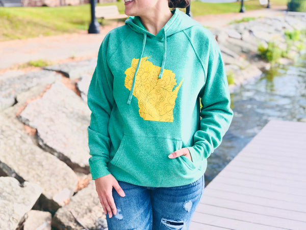 Wisconsin - Green Hoodie