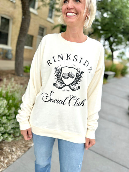 Rinkside Social Club Garment Dyed Crewneck