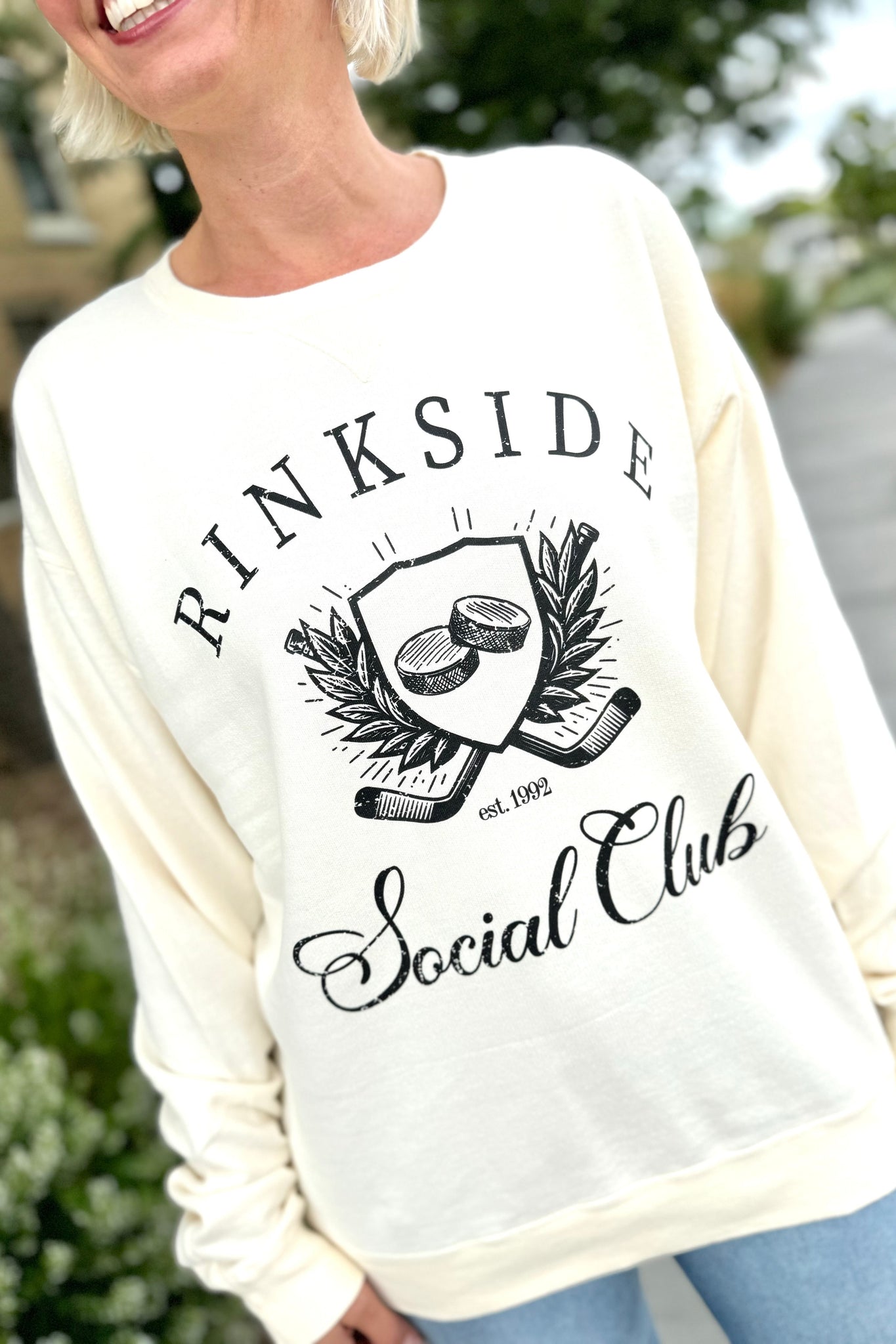 Rinkside Social Club Garment Dyed Crewneck