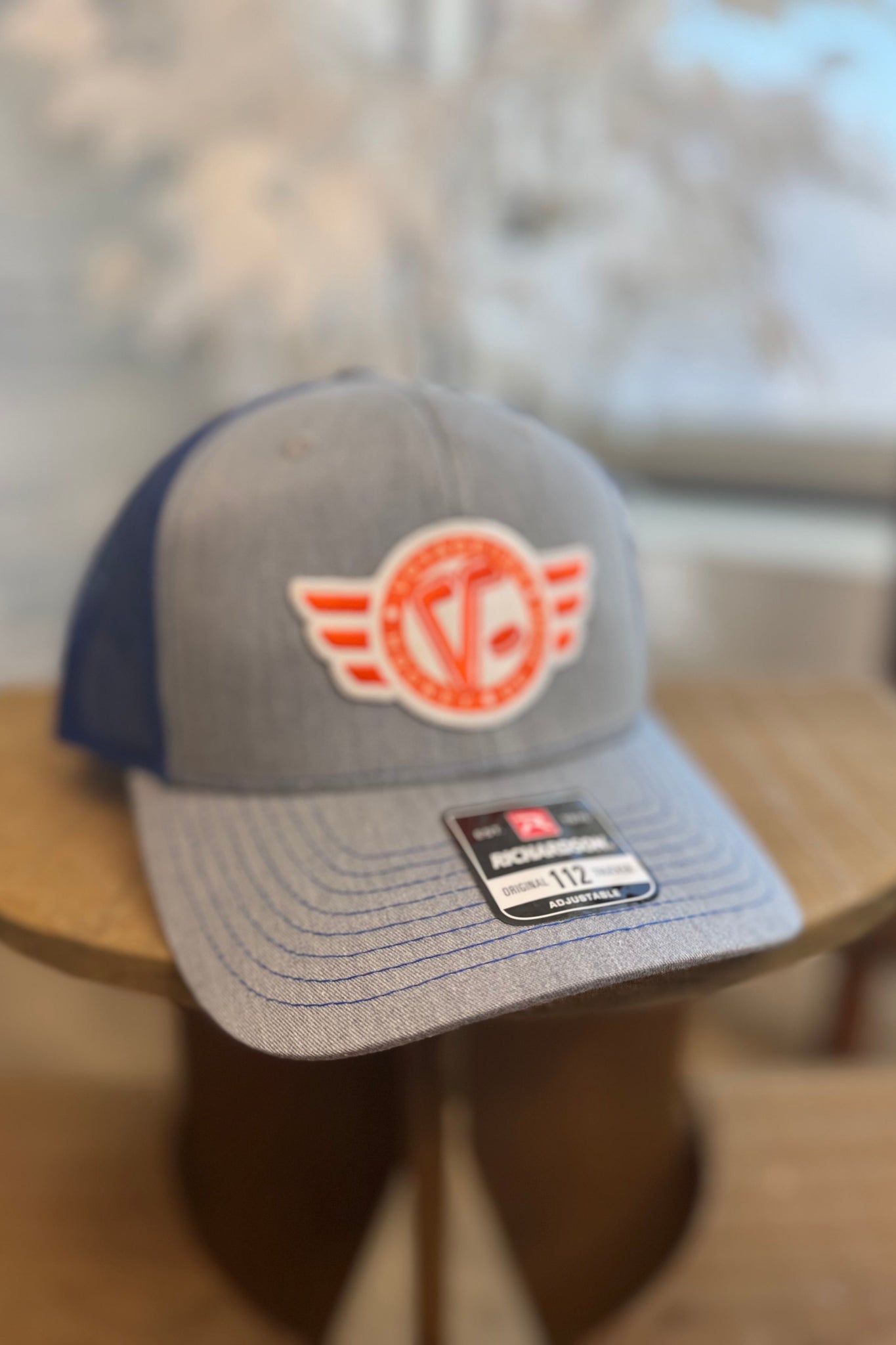 De Pere Voyageurs Grey Snapback Trucker Hat