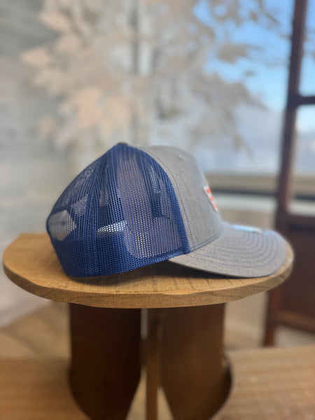 De Pere Voyageurs Grey Snapback Trucker Hat