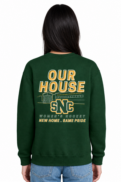 SNC Women's Hockey "Our House" Crewneck Sweatshirt (Youth/Unisex)