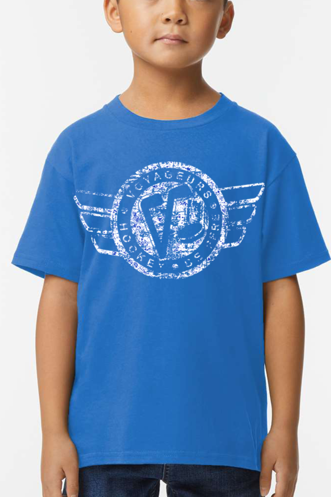 De Pere Logo Youth Short Sleeve - Blue