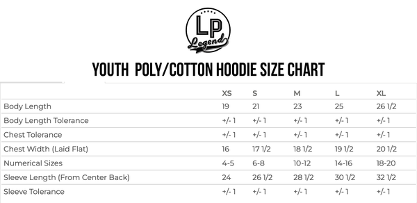 De Pere Logo Youth Poly/Cotton Hoodie - Black