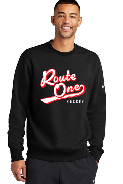 Nike Club Fleece Sleeve Swoosh Crew
