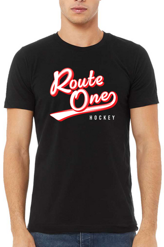 Unisex - Route 1 Cotton/Poly Tee, Black