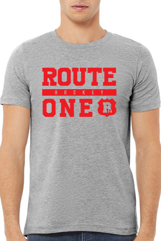 Unisex - Route 1 Cotton/Poly Tee, Grey