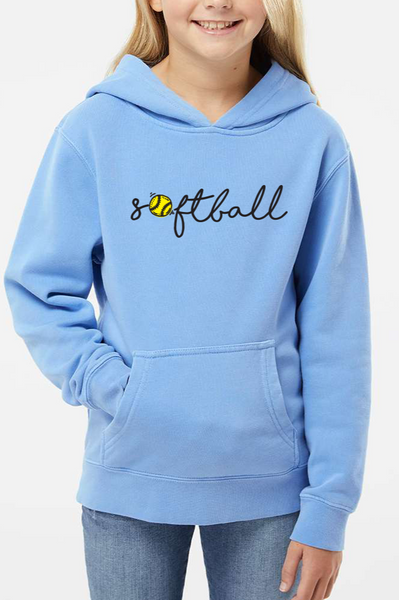 Girl's Softball Hoodie - 4 Colors