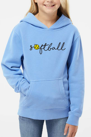 Girl's Softball Hoodie - 4 Colors