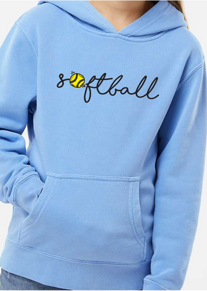 Girl's Softball Hoodie - 4 Colors