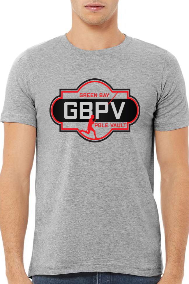 Green Bay Pole Vault Grey Adult Unisex SS Tee